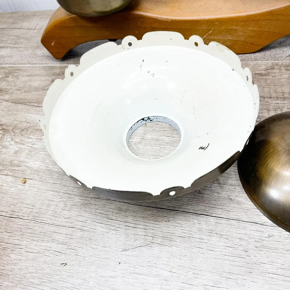 Vintage Western Horse Yoke Brass and Wood Light Fixture